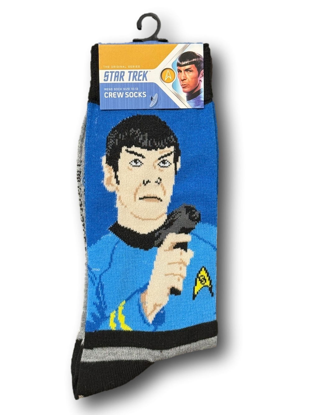 3/$20 Star Trek Mr. Spock Funny Novelty Crew Socks - NWT